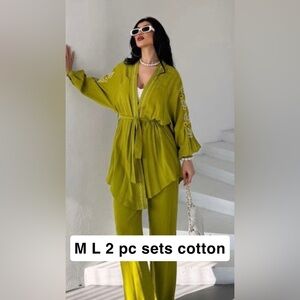 Elegant Lime Green Women's 2pc  Set